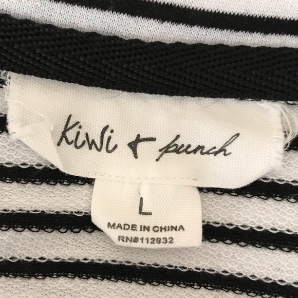 Kiwi & Punch Black White Striped Cinched Waist Sleeveless Summer Casual … - Picture 5 of 5